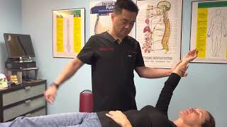 BLACK BELT Chiropactor giving a FULL Body adjustment using Applied Kinesiology Technique [upl. by Inessa]