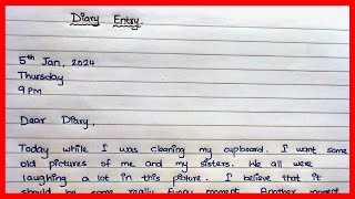 Diary Writing  Diary Entry on Memories 2024 [upl. by Ymled]