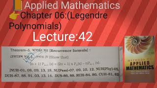 Applied MathematicsLecture42Legendre polynomials Honours 4th year [upl. by Hsiekal]