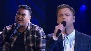 Hoseah Partsch vs Nathan Kneen  Bridge over Troubled Water  The Voice AU 6 2017  Battle Rounds [upl. by Bolling]