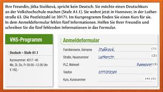 Start Deutsch 1 Schreiben Teil 1  15 Formulare mit Lösung 01 [upl. by Anasus]