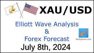 XAUUSD Elliott Wave Analysis  Gold Analysis  July 8 2024  XAUUSD Analysis Today [upl. by Crowns]