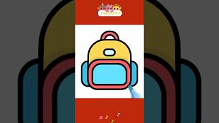 Backpack 🎒 💕 simonsays color challenge satisfying shorts fypシ゚viral Art [upl. by Ahsiyt818]