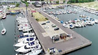 Helsingor havn Helsingør Havn Baltic Denmark 201807 aerial video [upl. by Cy259]