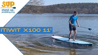 Decathlon Itiwit x100 11quot  Stand Up Paddle Board for Beginners  SUP Board Review [upl. by Nogras]