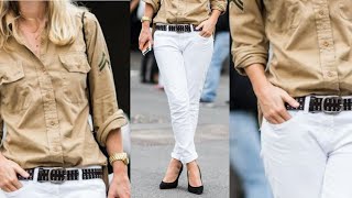 PANTALON de COLOR BLANCO para LOOKS y OUTFITS de OTOÑO INVIERNO [upl. by Ydnerb]