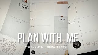 Plan With Me  Weekly Template  Simple and Sleek [upl. by Daron]