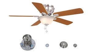 Installing the Light Kit  Hawkins Ceiling Fan [upl. by Rramed]