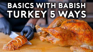 Thanksgiving Turkey 5 Ways  Basics with Babish [upl. by Eerased597]