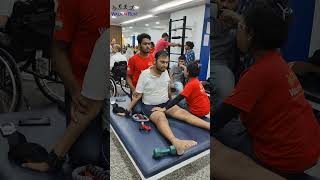 Recovery of quadriplegic patient at Walk n Run physiotherapy quadriplegic rehab fitness [upl. by Nnaira]