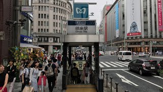 Ginza Station Underground  Tokyo Metro Subway Tunnels [upl. by Capwell]