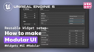 How to make Modular WidgetsUI  BaseParent Widgets  Unreal Engine 5 Tutorial [upl. by Pleasant74]