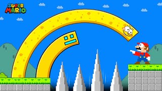 Super Mario Bros But When Geometry Dash vs SpongeBob Square in RACE MODE [upl. by Ennayr]