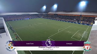 Luton Town vs Liverpool  Kenilworth Road  202324 Premier League  PES 2021 [upl. by Zephan]