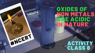 CLASS 8 ACTIVITY TO SHOW THAT OXIDES OF NON METALS ARE ACIDIC IN NATURE [upl. by Notled]