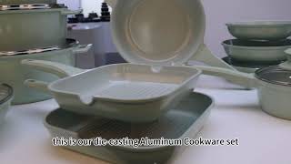 Nature Series aluminum diecasting cookware set [upl. by Arzed]