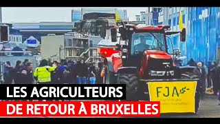 Les Agriculteurs de retour à Bruxelles [upl. by Eade]