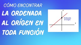 Como calcular la ordenada al origen de cualquier función [upl. by Suzette]