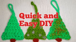 🎄 DIY Crochet Christmas Tree Ornament Tutorial [upl. by Nanerb241]