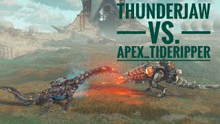 Thunderjaw vs Apex Tideripper Horizon Forbidden West [upl. by Hpeosj]