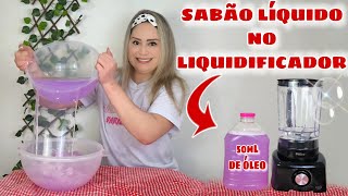 SABÃO LÍQUIDO FEITO NO LIQUIDIFICADOR COM APENAS 50mL DE ÓLEO 😱 NOSSO MINI TANQUINHO [upl. by Tnecnev]