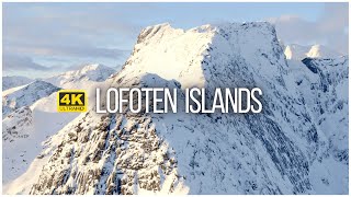 Lofoten Islands NORWAY 4K in winter ⛄100 seconds in snowy Reine Lofoten [upl. by Bikales]