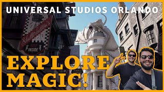 Adventure Diagon Alley to Hogsmeade  Harry Potter World Orlando Vlog [upl. by Nomrej718]