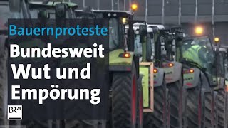 Bundesweite Bauernproteste Wut und Empörung wegen Kürzungen  BR24 [upl. by Abramson]