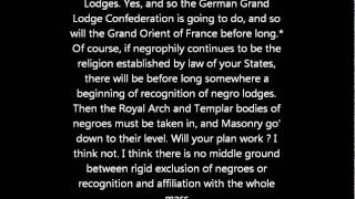 The Full Text of Albert Pikes Letter on the Prince Hall Lodge [upl. by Elag]