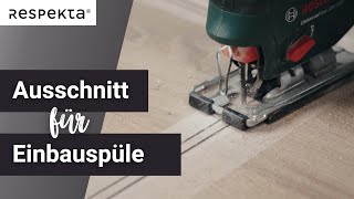 Arbeitsplatte perfekt anpassen Ausschnitt für Spülbecken – Einfach erklärt [upl. by Jacquie]