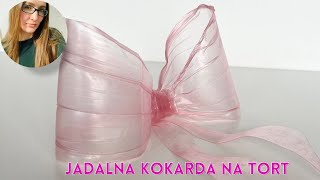 Kokarda na tort  jak zrobić krok po kroku  how to make edible bow [upl. by Kyne972]