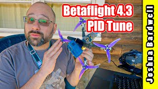 Betaflight 43 PID tuning on JB Perfect Freestyle Build [upl. by Barnie115]