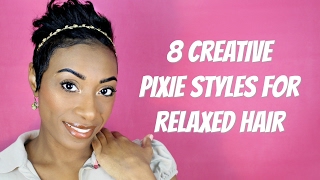 8 Creative Pixie Styles For Relaxed Hair  Valentines Day  Kaye Wright [upl. by Ahsik397]