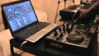 Virtual Dj Pro7  Reloop Dj2 IE  Technics SL1210 mk2 Turntable [upl. by Jackqueline]