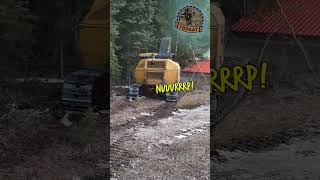 Feller Buncher throwing trees tigercat machine work [upl. by Bum]