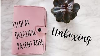 Unboxing Filofax Original Rose Patent  New In  Ausgepackt  planenaufpapier [upl. by Boccaj]