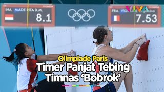 Timer Panjat Tebing Olimpiade Paris Rusak Saat Atlet Indonesia Berlaga Auto Kalah Jauh [upl. by Aerol]