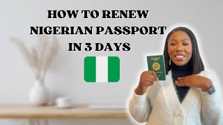 How To Renew Your Nigerian Passport in 3 Days [upl. by Arded]