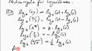1005 Rechenregeln für Logarithmen [upl. by Acassej]