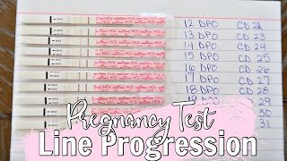 PREGNANCY TEST LINE PROGRESSION 2020  12DPO21DPO [upl. by Karolyn180]