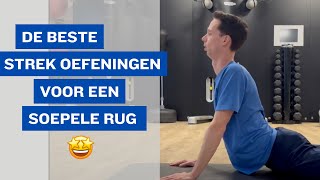 De Beste Strek Oefeningen Rug voor een Soepele Onderrug 👌🤩 [upl. by Yanehs873]