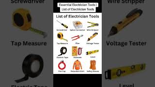 Essential Electrician Tools  List of Electrician Tools [upl. by Novla]