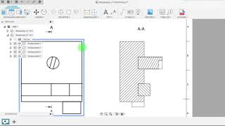 Autodesk Fusion 360 Zeichnungsbefehl SCHNITTANSICHT [upl. by Scheers]