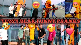 TEDYY BEAR FUNNY PRANKS ON STRANGERS😜😜comedy videoBundelkhandTeddyfunny teddy comedyshow [upl. by Rozelle]