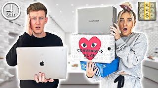 24 HOUR ONLINE SHOPPING CHALLENGE WITH GIRLFRIEND broke [upl. by Girardi]