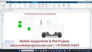 ACTIVE SUSPENSION HALF CAR MODEL MATLAB SIMULINK MODEL [upl. by Yazbak274]