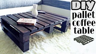 DIY  pallet coffee table  NO power tools 💪 [upl. by Leirad]