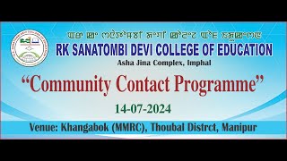 RK Sanatombi Devi College Of Education Imphal Community Contact Programme 2024 at Khangabok [upl. by Adda]