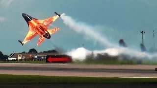 🇳🇱 Dutch F16 Display at Waddington Airshow England [upl. by Sihun192]