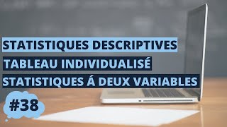 Tableau individualisé statistiques à deux dimensions  Moyennes variances covariance [upl. by Selhorst]